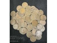 Lot de monede bulgare princiare - 2 stotinki 1901 - 60 bucăți