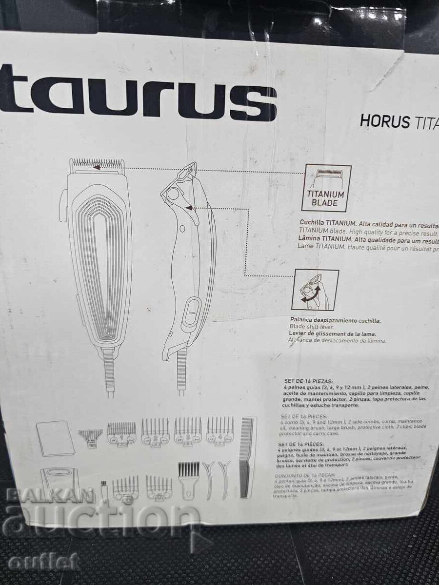 Licitație Mașină de tuns Taurus Horus Titanium+ Licitație Mașină de tuns Taurus Horus Titanium+