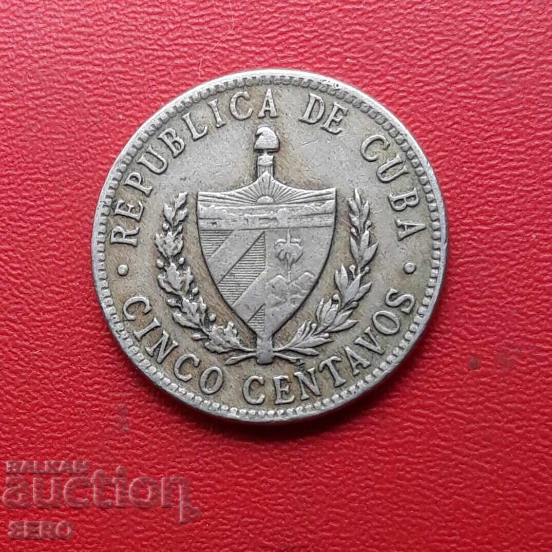 Cuba-5 centavos 1946 with price 0.71 BGN | € 0.36