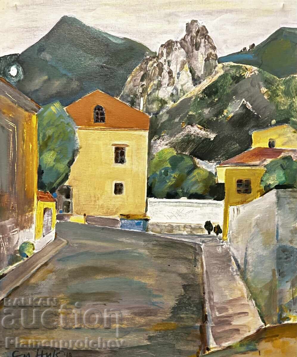 BEAUTIFUL OIL PAINTING ON CANVAS, SIGNED, 2018 with price 0.01 BGN | € 0.01