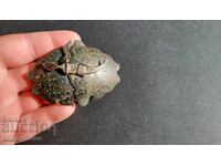 Cataramă rusească, cazacă din argint, niello, cu însemne imperiale