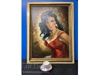 Картина на платно с маслени бои-“Испанка”