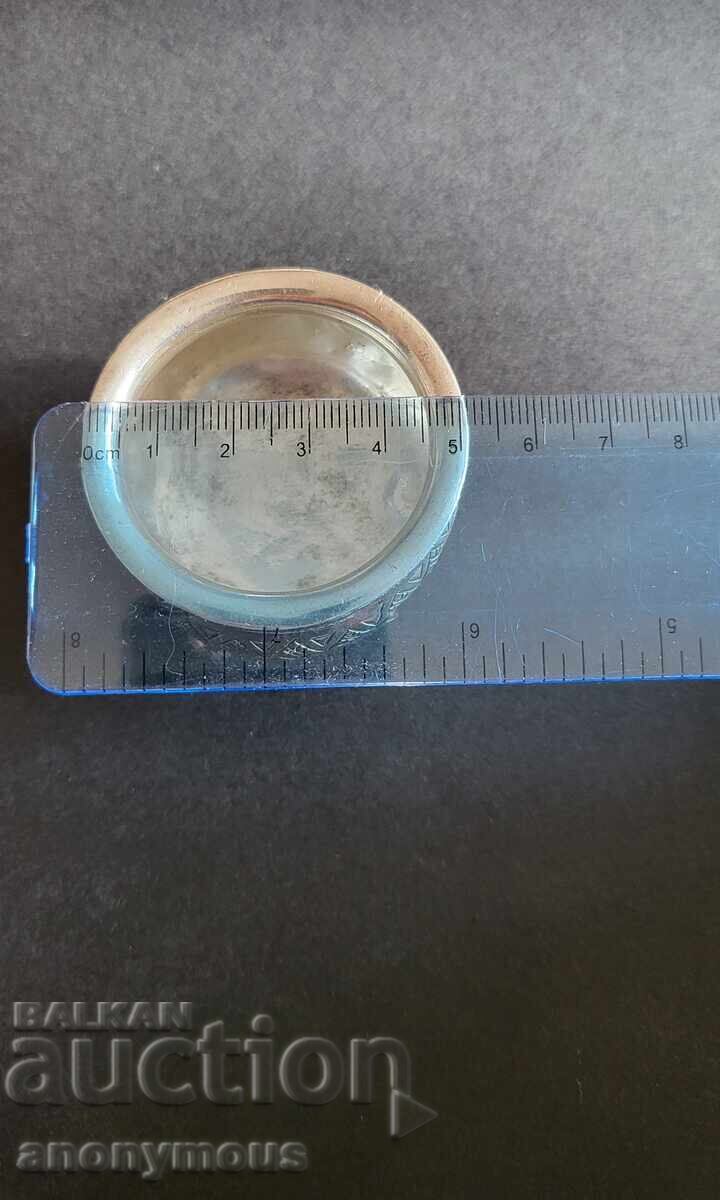 Ρωσική, αυτοκρατορική ασημένια αλατιέρα, πολλές σημάνσεις - 6