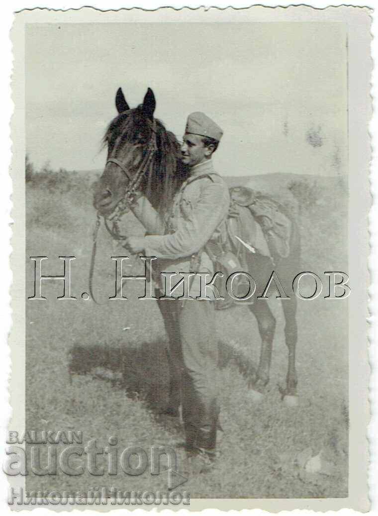 SMALL OLD PHOTO OF A SOLDIER ON A HORSE, CAVALRYMAN E643 SMALL OLD PHOTO OF A SOLDIER ON A HORSE, CAVALRYMAN E643