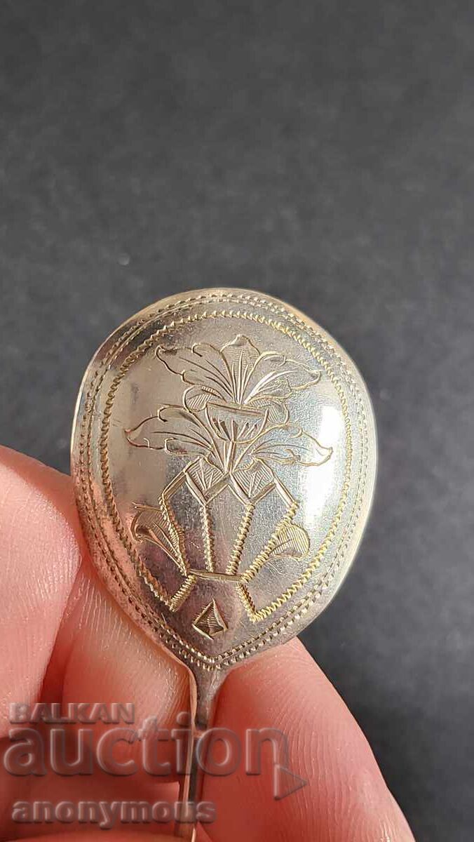 Δημοπρασία Ρωσικό, αυτοκρατορικό τσαρικό ασημένιο κουταλάκι με πολλαπλές σημάνσεις Δημοπρασία Ρωσικό, αυτοκρατορικό τσαρικό ασημένιο κουταλάκι με πολλαπλές σημάνσεις