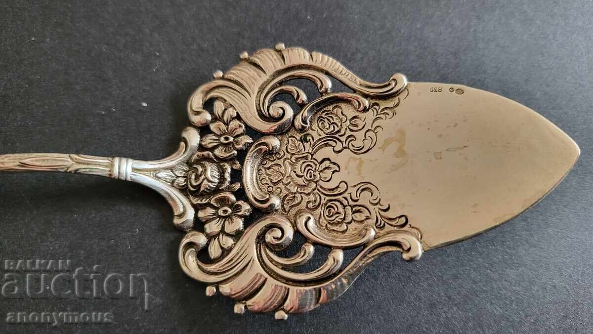 Auction Swedish Beautiful Silver Spatula with Hallmarks Auction Swedish Beautiful Silver Spatula with Hallmarks