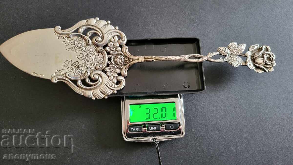 Swedish Beautiful Silver Spatula with Hallmarks - 6 Swedish Beautiful Silver Spatula with Hallmarks - 6