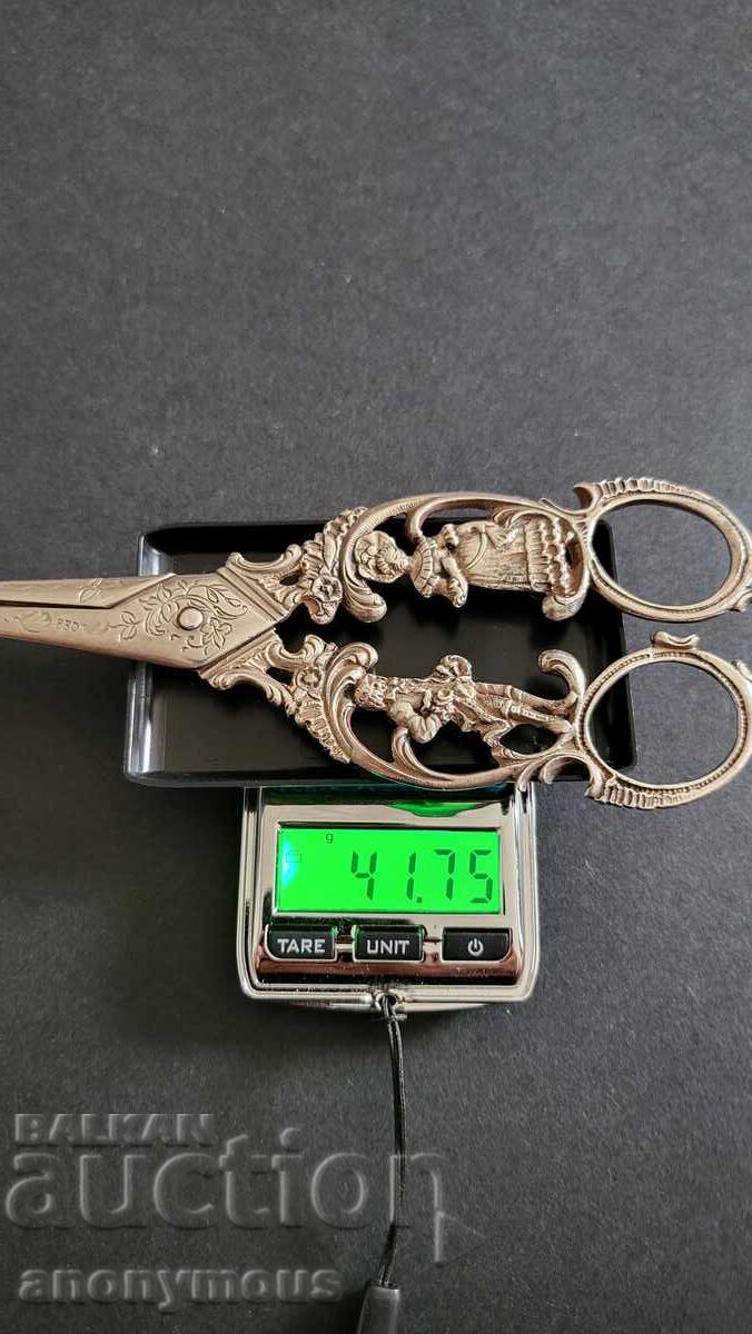 Swedish beautiful scissors silver with markings - 6 Swedish beautiful scissors silver with markings - 6