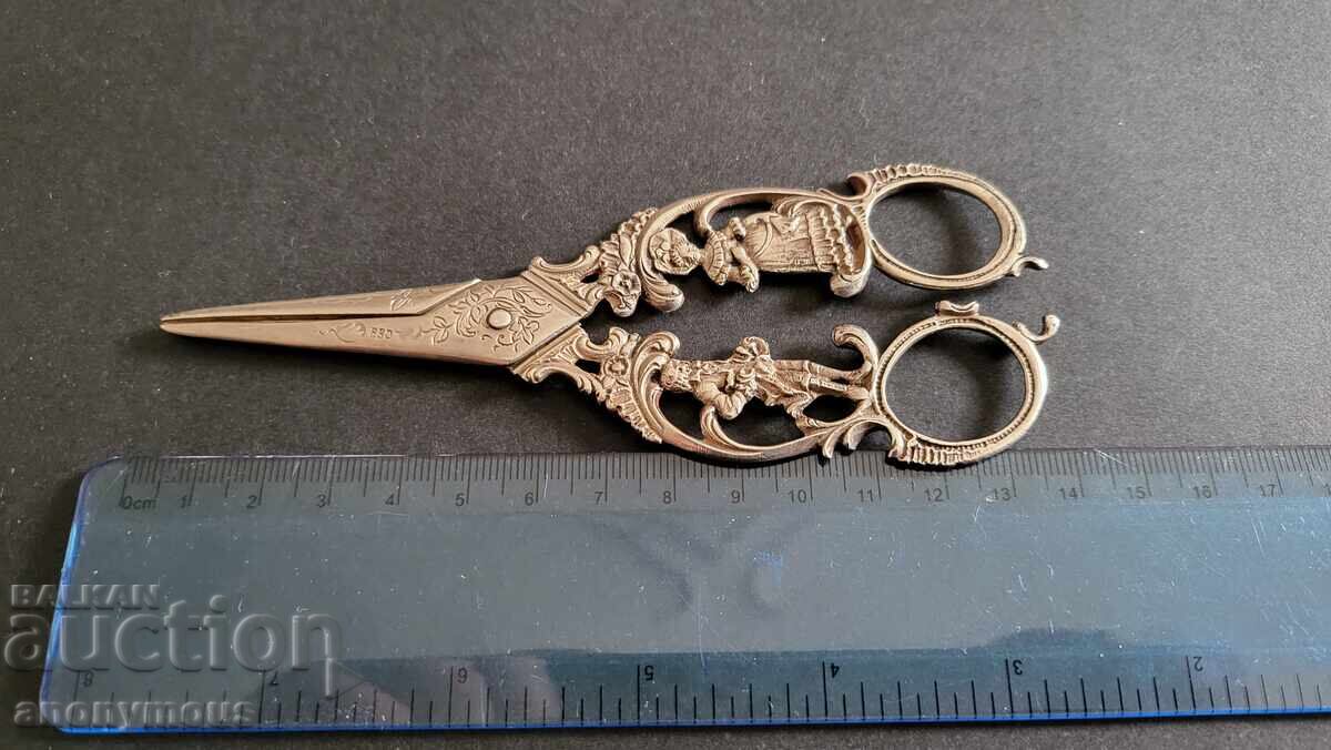 Swedish beautiful scissors silver with markings - 7 Swedish beautiful scissors silver with markings - 7