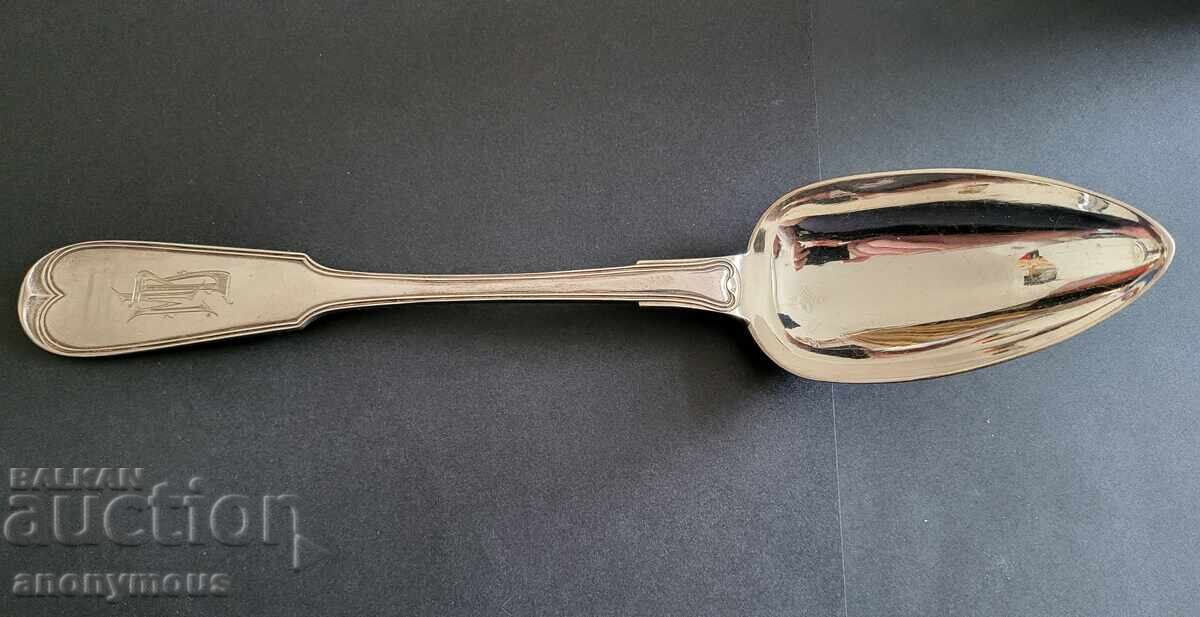 Lingură de servire rusească, imperială, țaristă din argint, 1857 Lingură de servire rusească, imperială, țaristă din argint, 1857