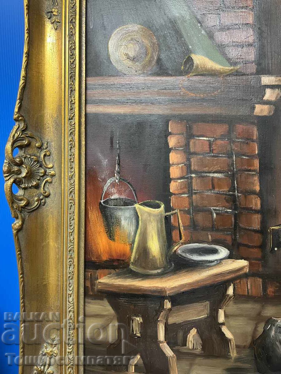 Доставка на Картина на платно с маслени бои-“Стария ловец”.