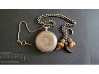 Ceas de buzunar rusesc imperial țarist din argint