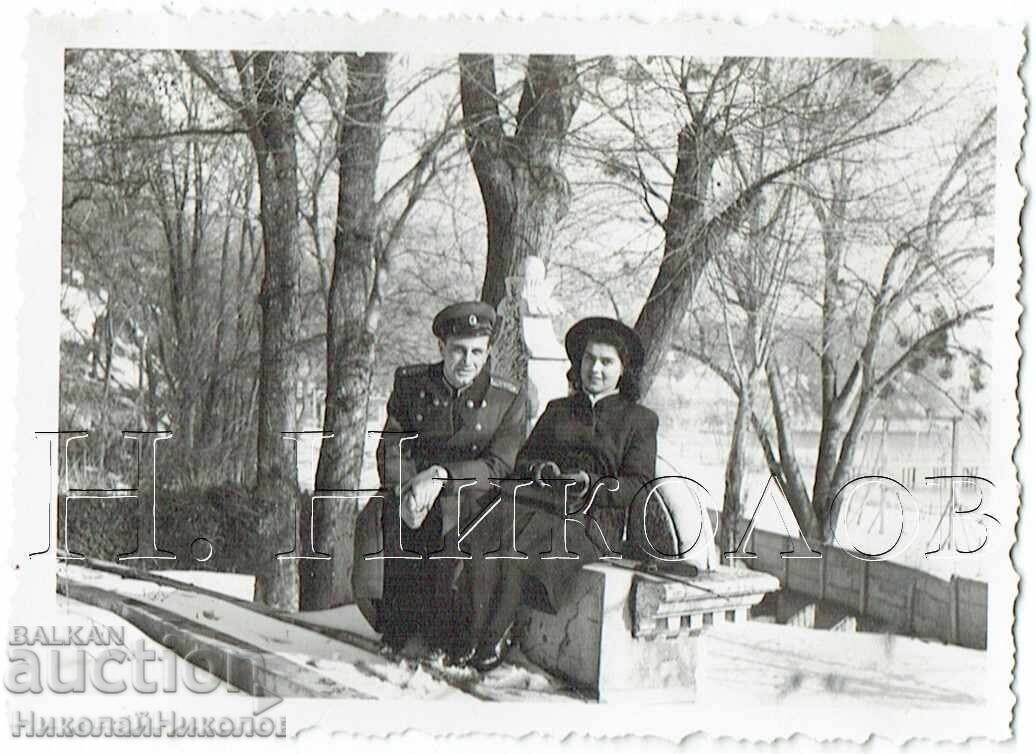 SMALL OLD PHOTO MILITARY VARNA SEA GARDEN E649