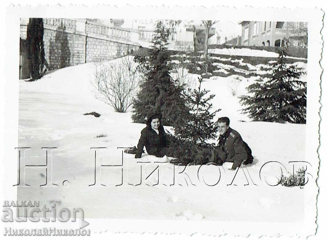 SMALL OLD PHOTO MILITARY VARNA SEA GARDEN E651