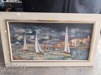 SEASCAPE PAINTING OIL PAINT ON CANVAS 97 / 57