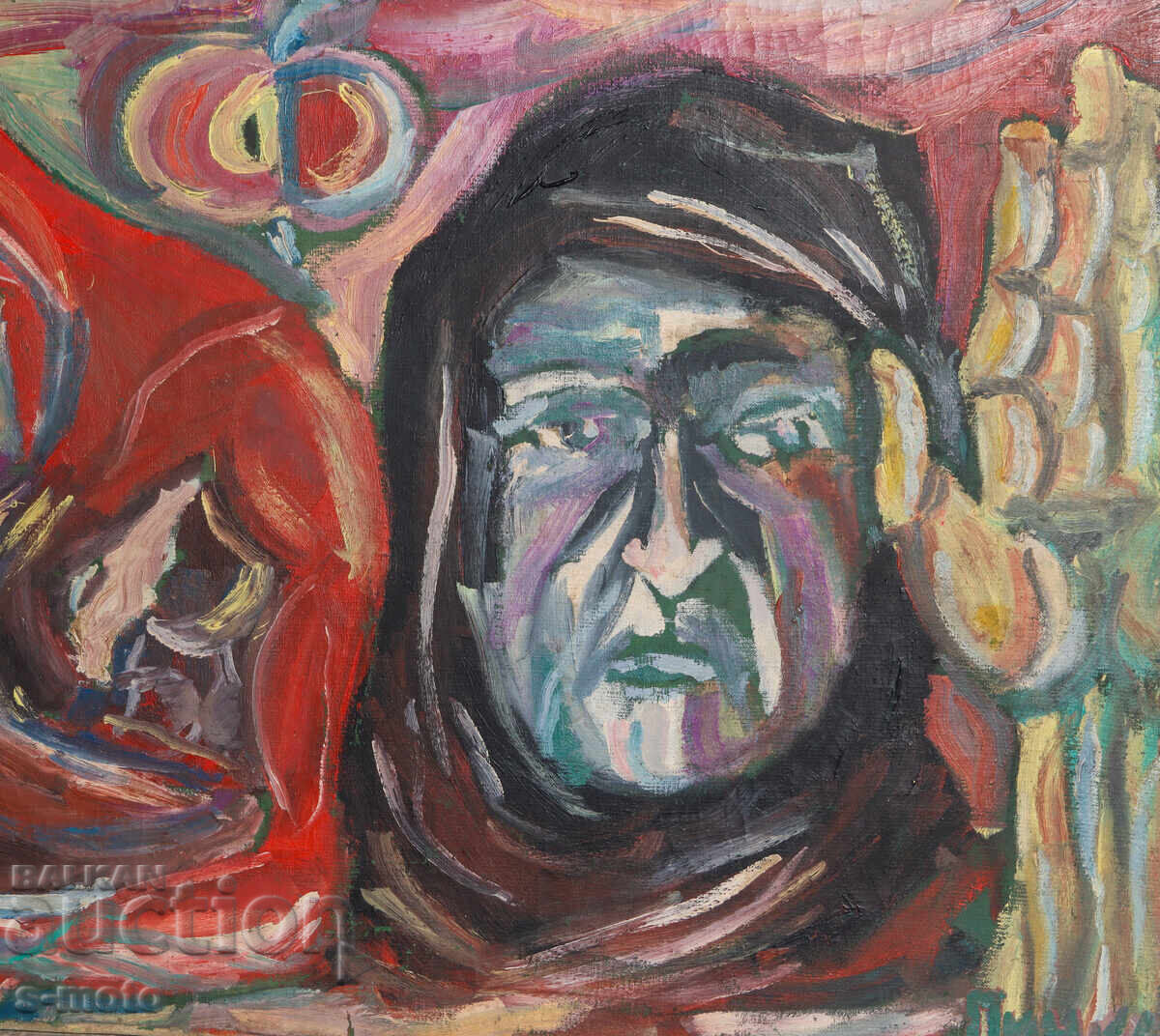 Delivery of Abstract oil painting, figurative composition Delivery of Abstract oil painting, figurative composition