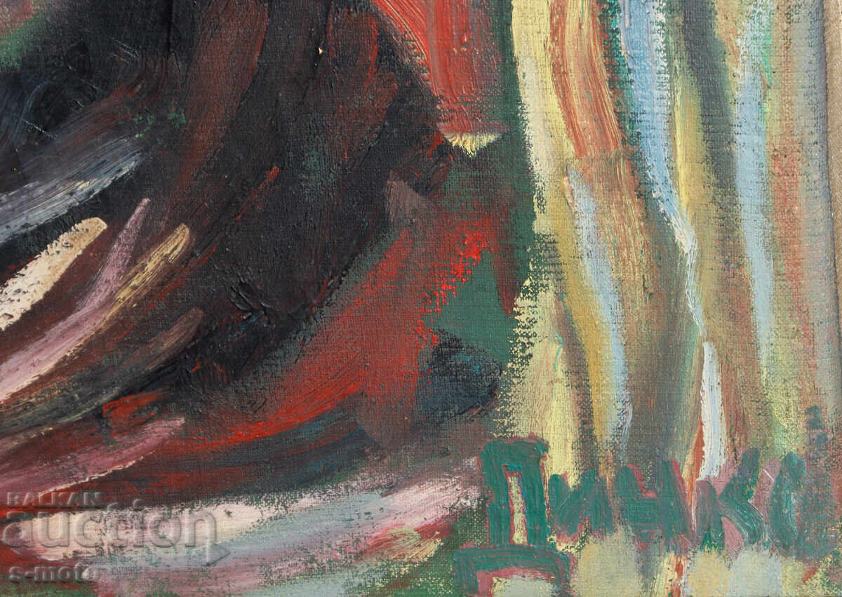 Pictură abstractă în ulei compoziție figurativă - 5