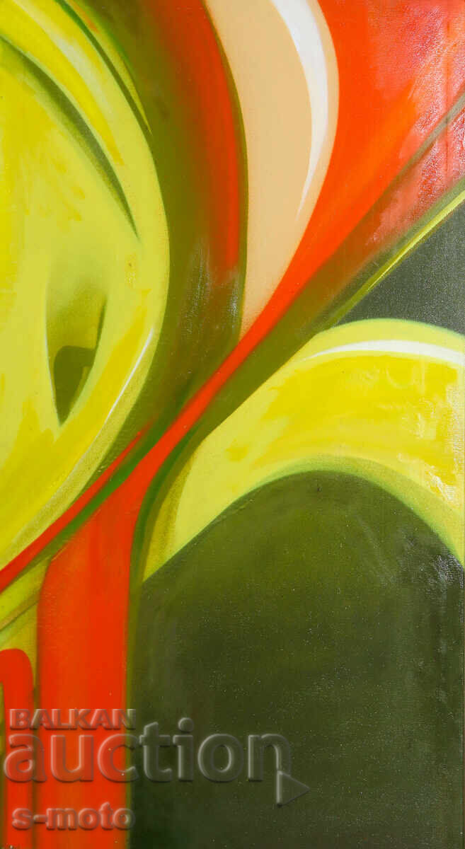 Έργο ζωγραφικής με λάδι, αφηρημένη σύνθεση