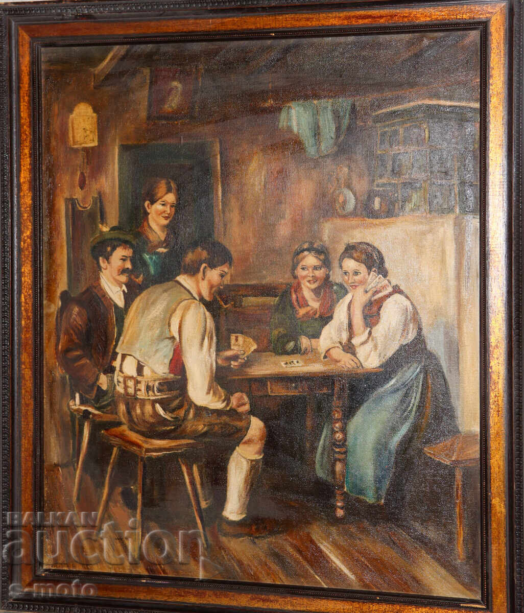 Έργο ζωγραφικής με λάδι, εικονιστική σύνθεση