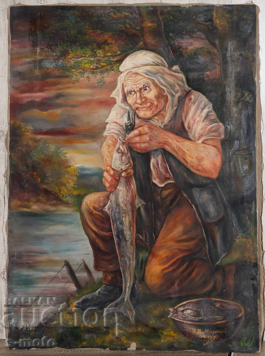 Oil painting, figurative composition with price 750.00 BGN | € 383.47