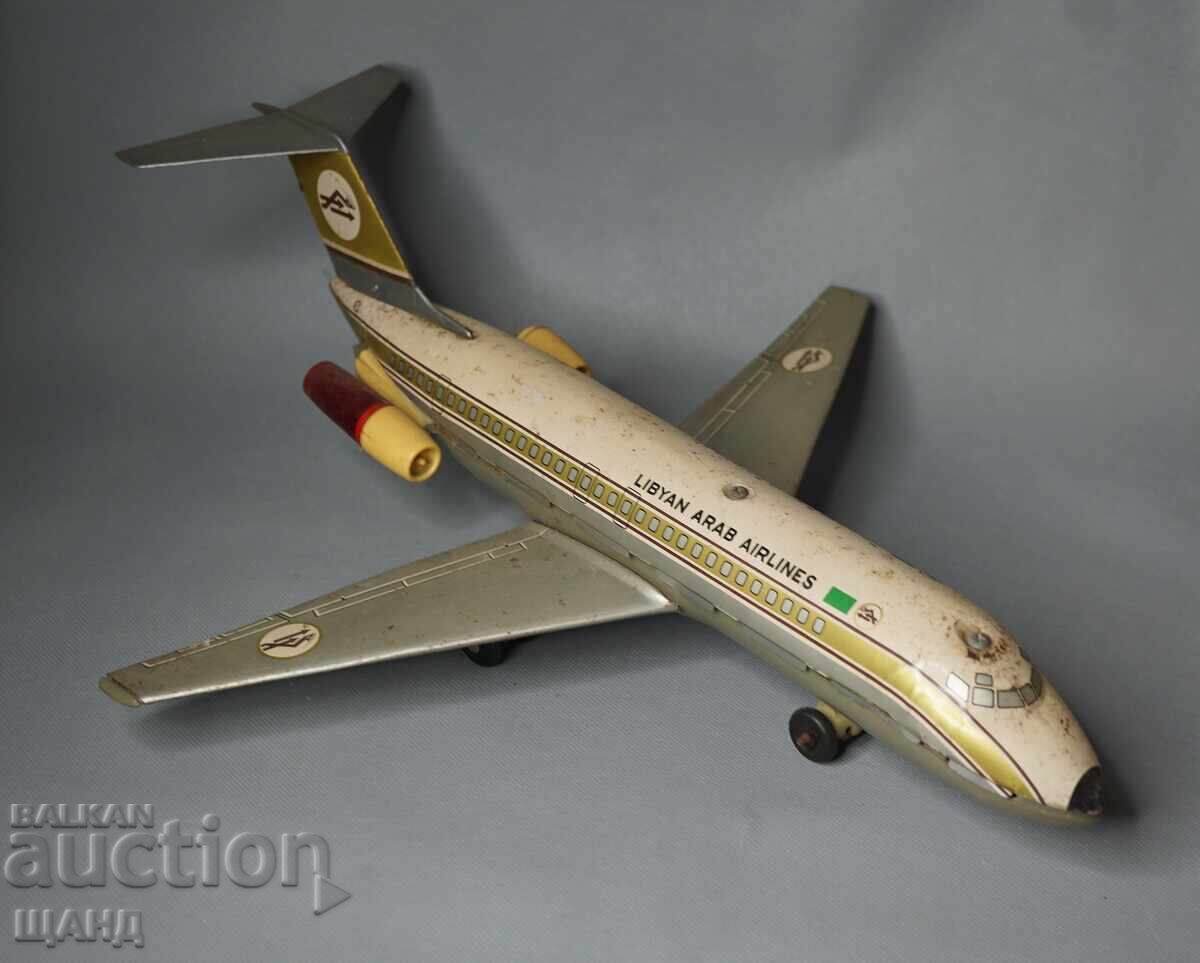 ΛΙΒΥΚΗ ΑΕΡΟΠΟΡΙΚΗ ΓΡΑΜΜΗ Παλιό Ιαπωνικό μεταλλικό παιχνίδι μοντέλο αεροπλάνου με τιμή 29.35 BGN | € 15.01