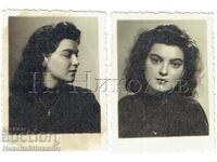 1941 2 SMALL OLD PHOTOS SOFIA VARNA YOUNG WOMAN E659