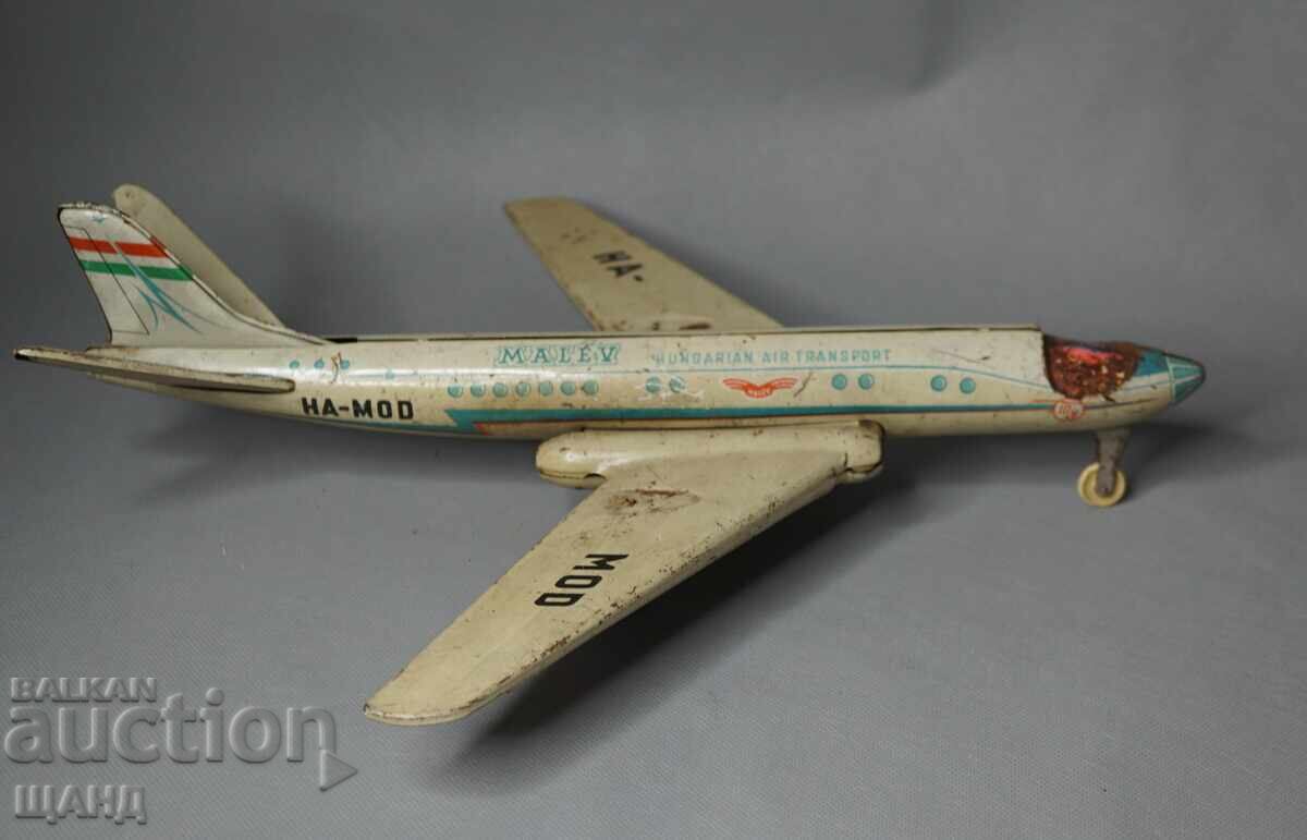 Δημοπρασία TU 104 MALEV Παλιό Ουγγρικό μεταλλικό παιχνίδι μοντέλο αεροπλάνου