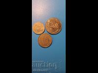 Franța 5, 10, 20 centime Republica a V-a