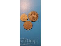 Franța 5, 10, 20 centime Republica a V-a