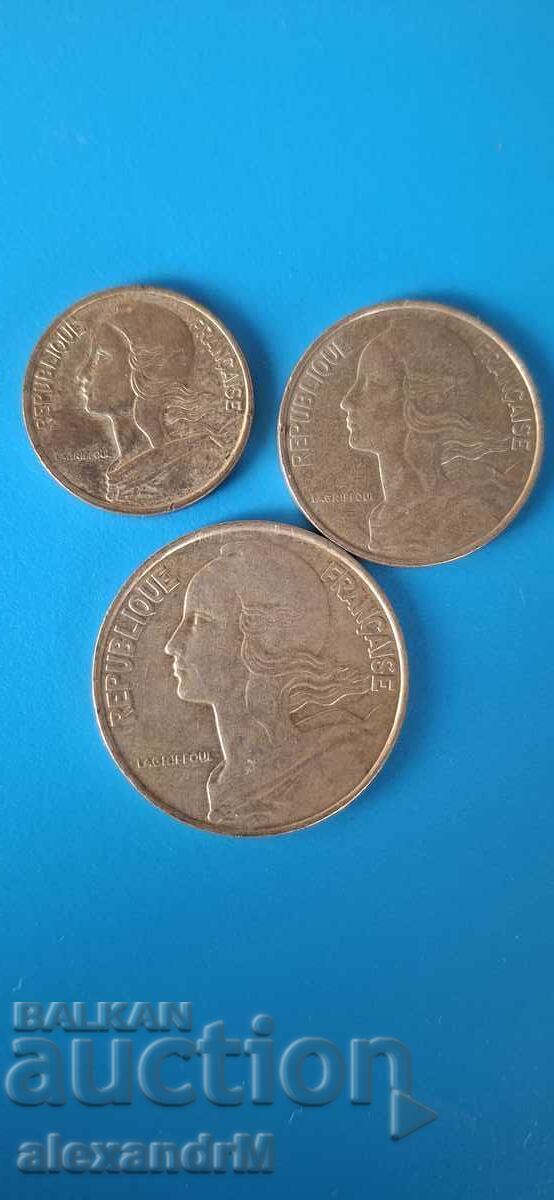 Γαλλία 5, 10, 20 λεπτά Πέμπτη Δημοκρατία με τιμή 1.00 BGN | € 0.51 Γαλλία 5, 10, 20 λεπτά Πέμπτη Δημοκρατία με τιμή 1.00 BGN | € 0.51
