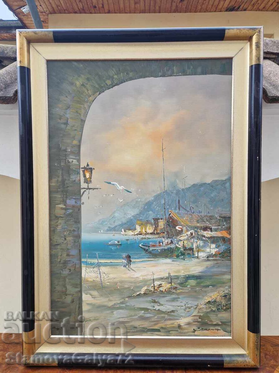 Unique masterful original large painting oil on canvas with price 488.00 BGN | € 249.51