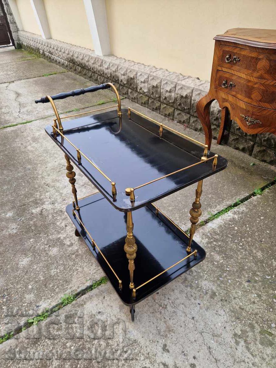 Excellent antique Italian serving cart - 6