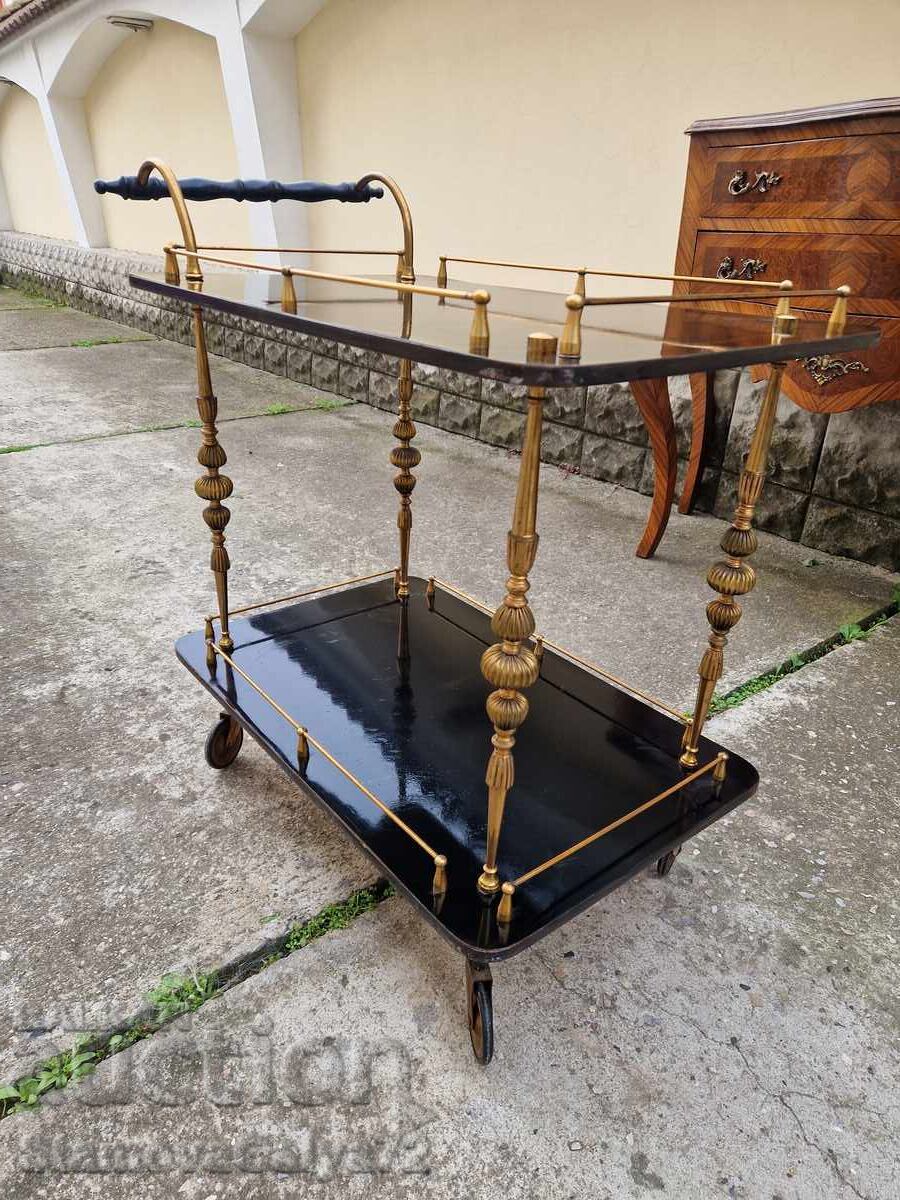 Superb cărucior italian antic pentru servire - 7