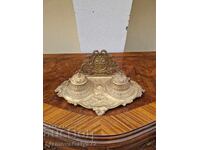 Прекрасна антикварна колекционерска английска бронзова масти