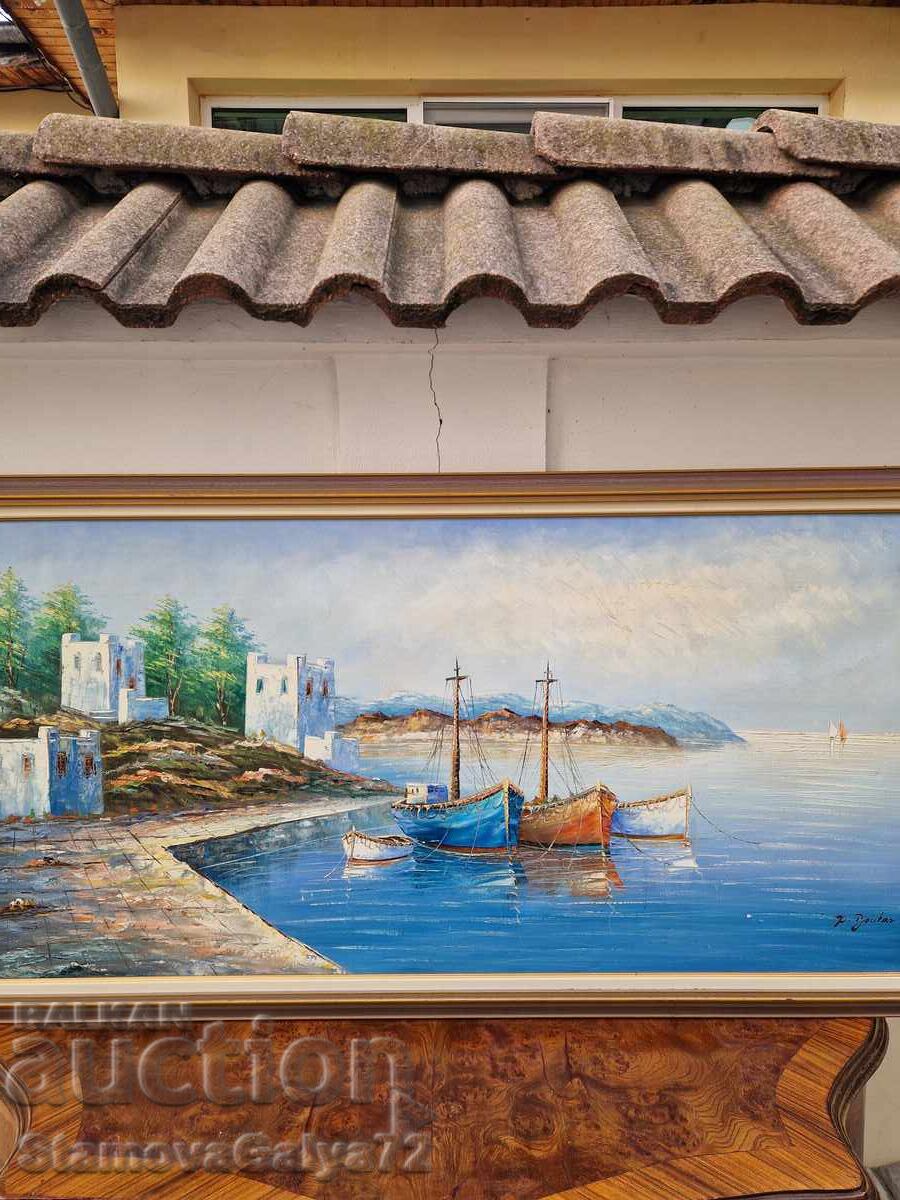 Δημοπρασία Εξαιρετική ζωγραφική με λάδι σε καμβά