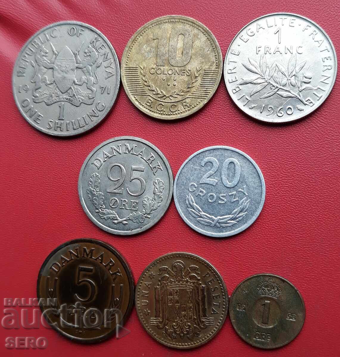 Mixed lot of 8 coins