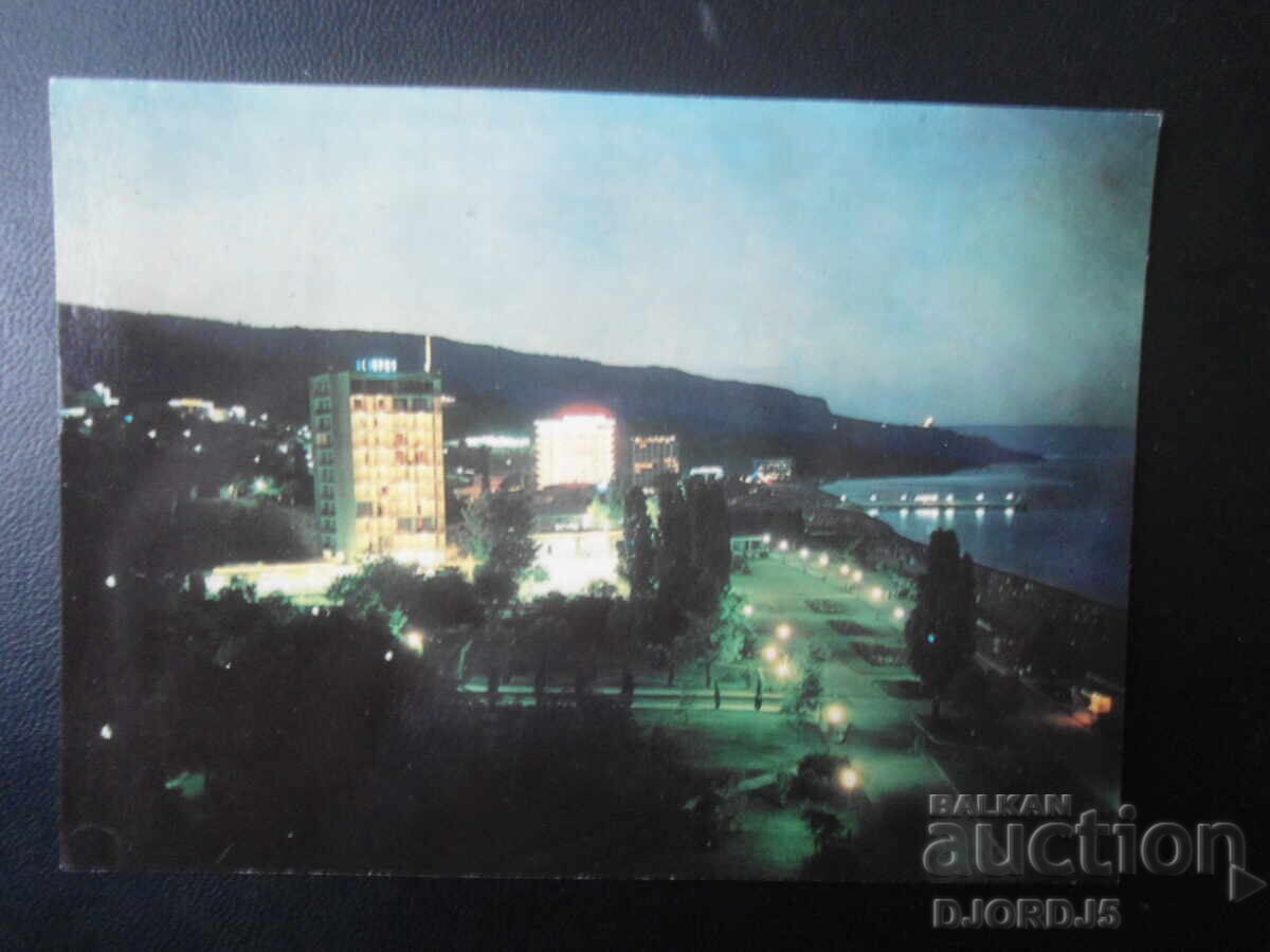 ΒΑΡΝΑ. Χρυσή Άμμος - Νυχτερινή θέα, Παλιά καρτ ποστάλ ΒΑΡΝΑ. Χρυσή Άμμος - Νυχτερινή θέα, Παλιά καρτ ποστάλ