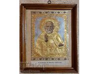 Icon of St. Nicholas the Wonderworker 1897 Moscow Chromolithograph