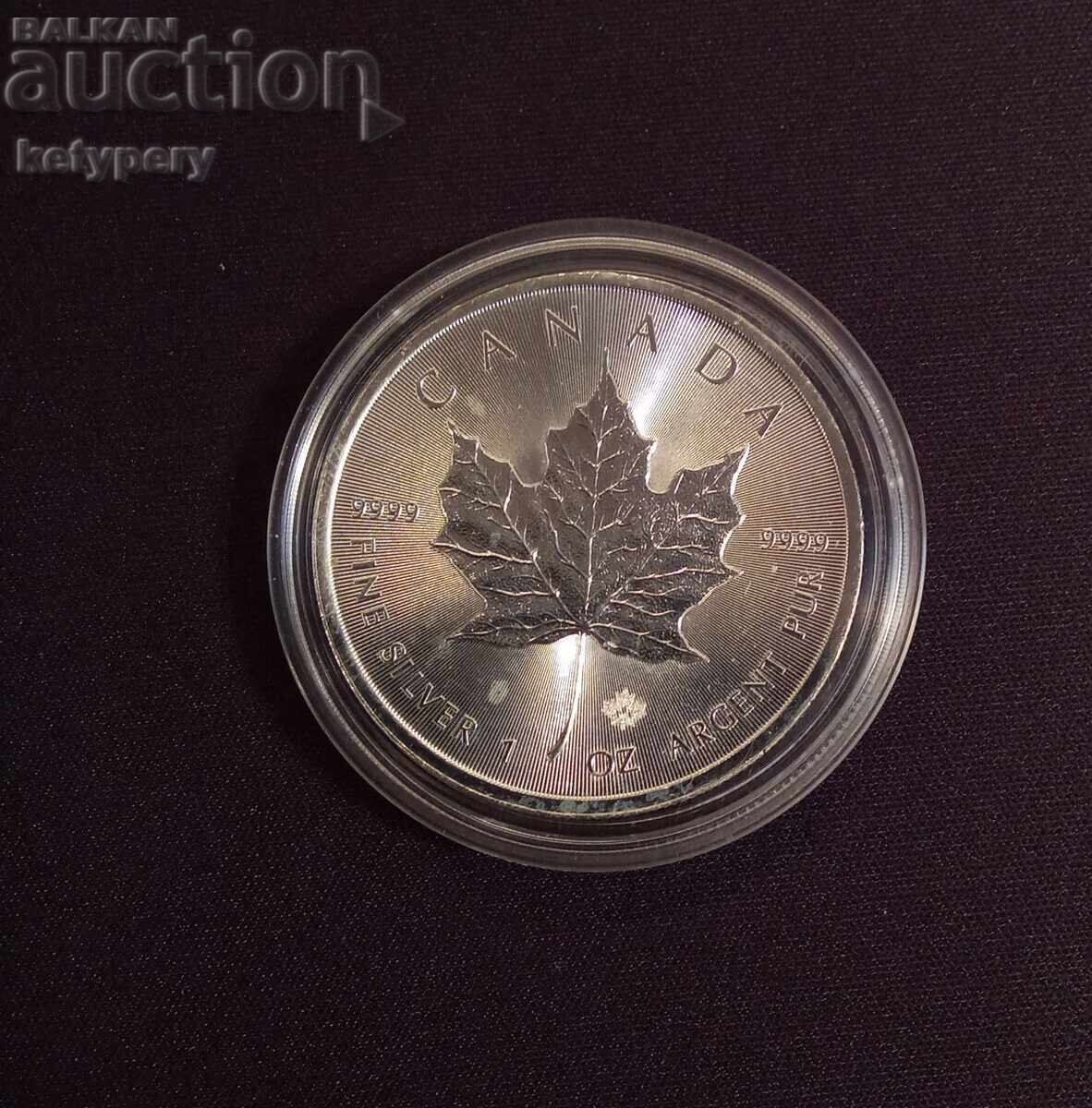 Δημοπρασία Καναδικό φύλλο σφενδάμου 2016 - 1 OZ ασήμι Δημοπρασία Καναδικό φύλλο σφενδάμου 2016 - 1 OZ ασήμι