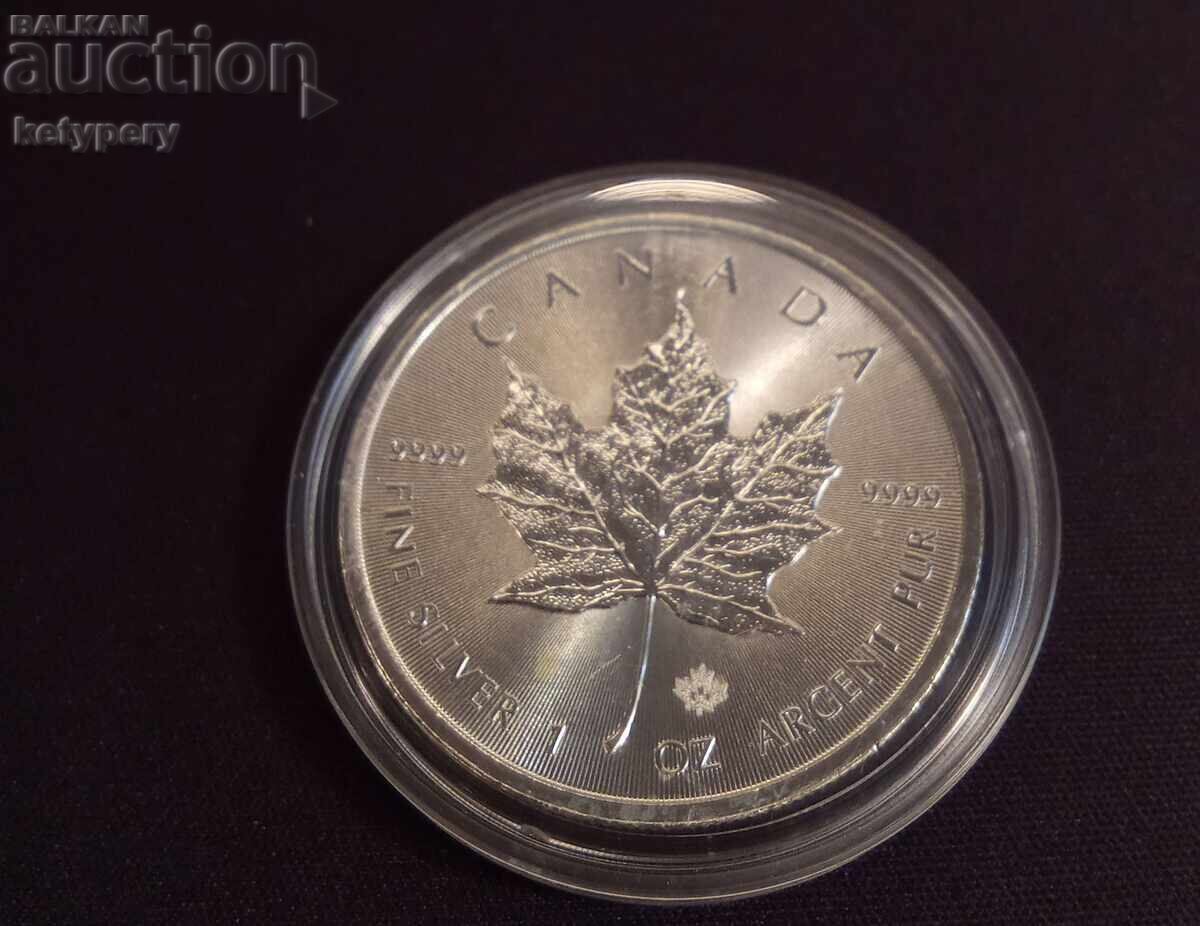 Καναδικό φύλλο σφενδάμου 2016 - 1 OZ ασήμι Καναδικό φύλλο σφενδάμου 2016 - 1 OZ ασήμι