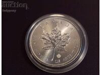 Frunză de arțar canadiană 2016 - 1 OZ argint