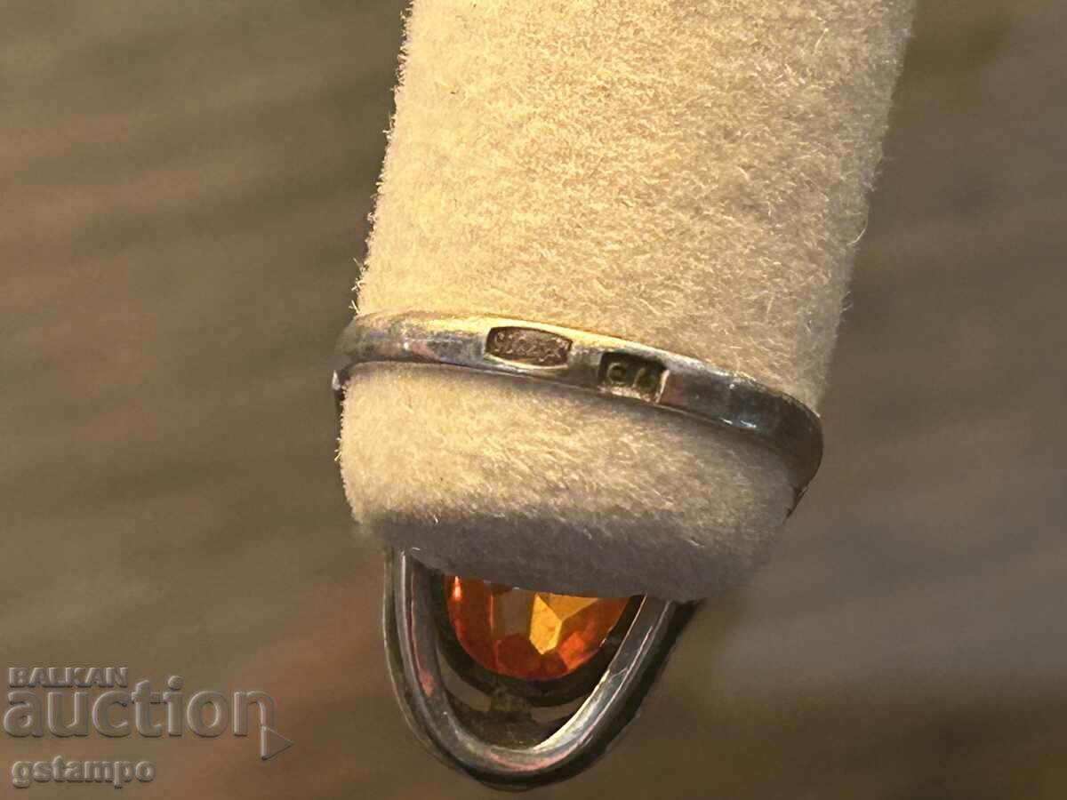 Доставка на Стар Руски / Съветски Сребърен пръстен АртДеко