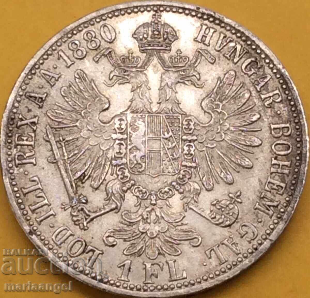 Австрия 1 флорин 1880 Франц Йозеф сребро - 6 Австрия 1 флорин 1880 Франц Йозеф сребро - 6