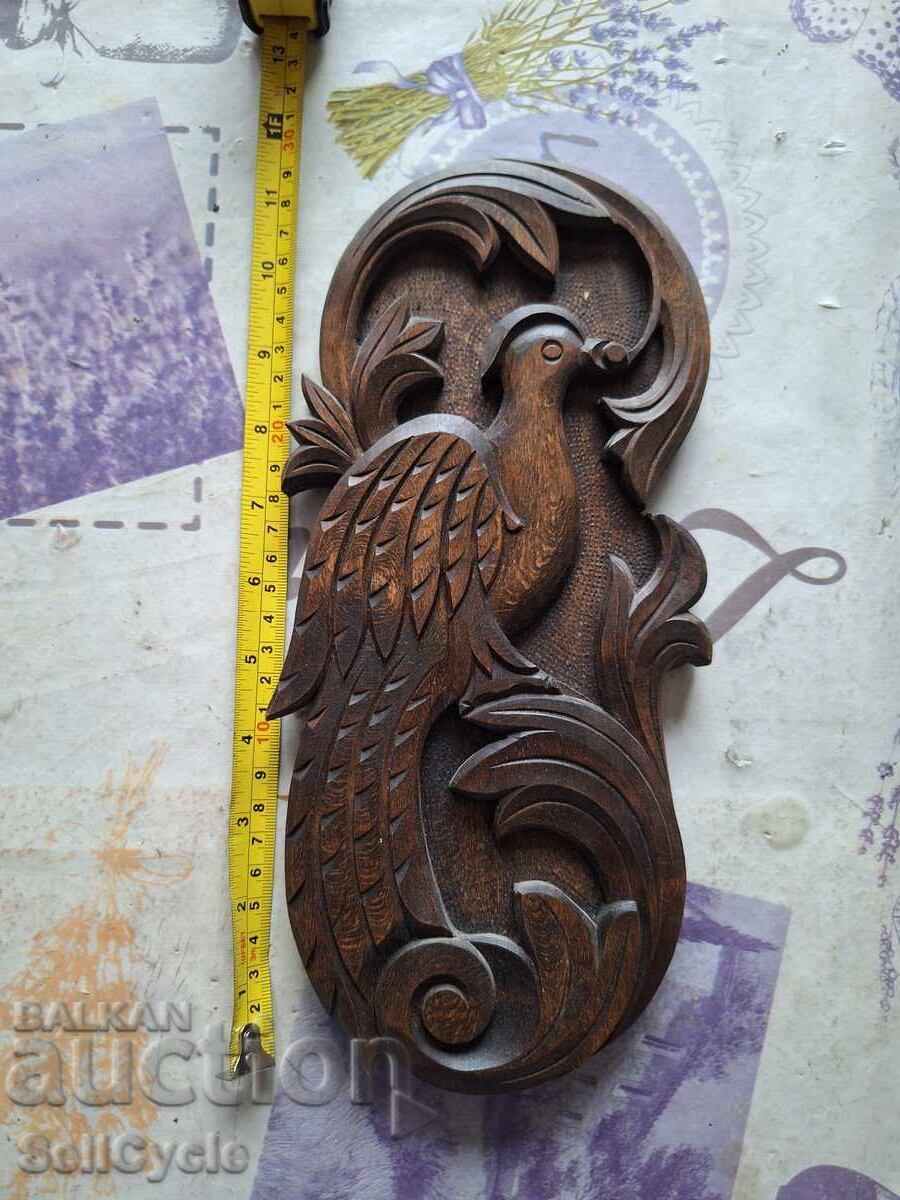 Auction ✅ WOODEN WALL RELIEF - PEACOCK❗ Auction ✅ WOODEN WALL RELIEF - PEACOCK❗