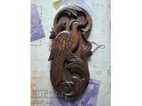 ✅ WOODEN WALL RELIEF - PEACOCK❗