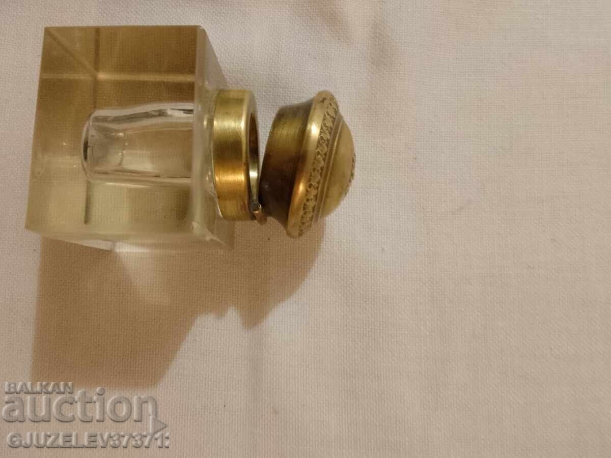 Δημοπρασία Μελανωτήριο κρυστάλλινο γυαλί ορείχαλκος 19ος αιώνας