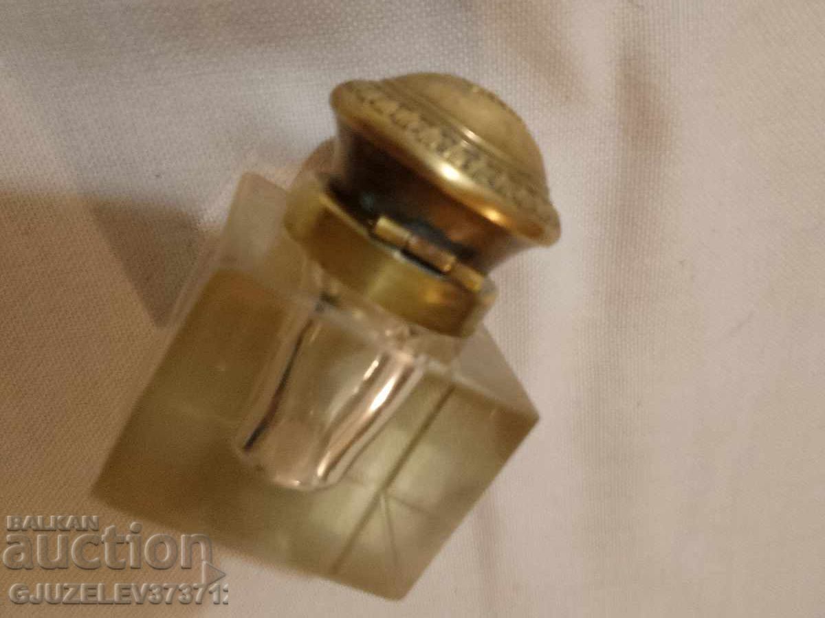 Μελανωτήριο κρυστάλλινο γυαλί ορείχαλκος 19ος αιώνας - 5