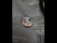 Military badge, enamel, Gold plating, America