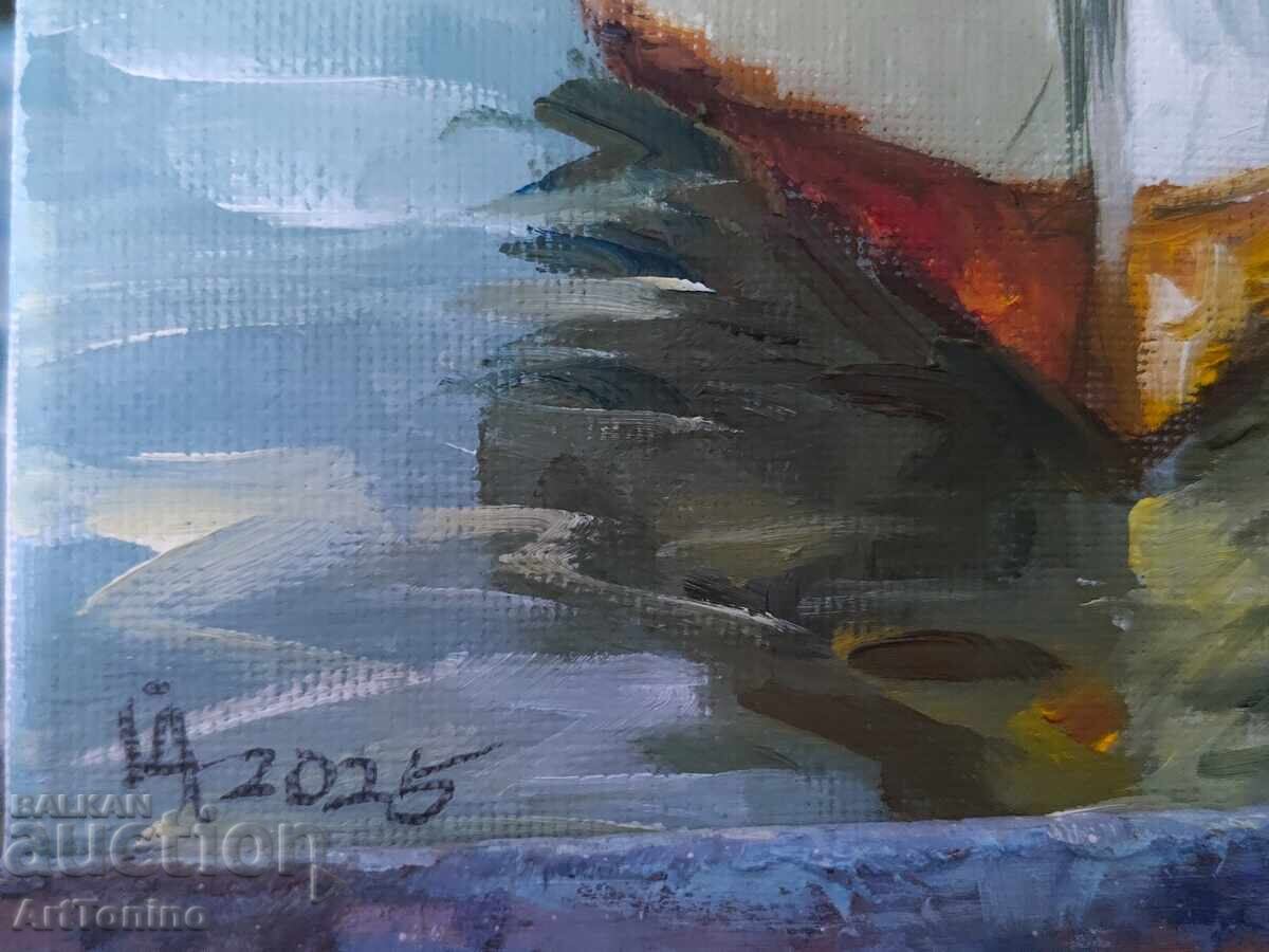 Доставка на Маслена картина -Пейзаж - Лодка - Антон Йорданов Доставка на Маслена картина -Пейзаж - Лодка - Антон Йорданов