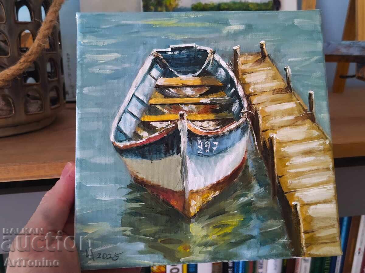 Маслена картина -Пейзаж - Лодка - Антон Йорданов - 6 Маслена картина -Пейзаж - Лодка - Антон Йорданов - 6